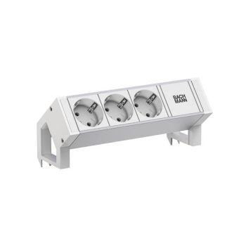 Bachmann DESK2 ALU WHITE 3xCEE7/3 0 2m GST18 Steckdosenleiste (937.406)