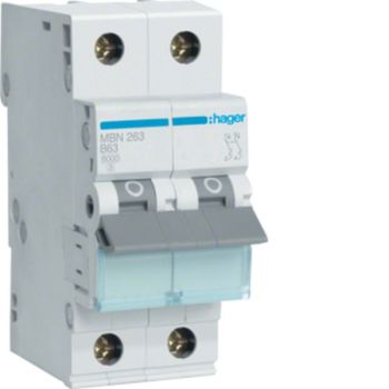 Hager MBN263 2polig B63A 6kA Leitungsschutzschalter (MBN263)