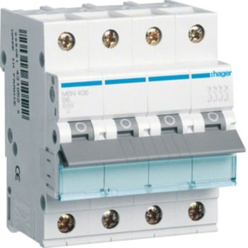 Hager MBN406 4polig B6A 6kA Leitungsschutzschalter (MBN406)