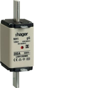 Hager LNH1200MK NH1 gG 500V 200A Iso-Griff NH-Sicherungseinsatz (LNH1200MK)