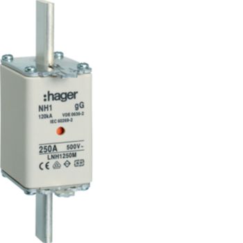 Hager LNH1250M NH1 gG 500V 250A K-Melder NH-Sicherungseinsatz (LNH1250M)