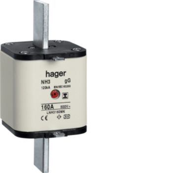 Hager LNH3160MK NH3C gG 500V 160A Iso-Griff NH-Sicherungseinsatz (LNH3160MK)