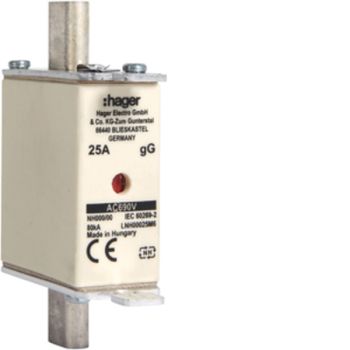 Hager LNH00025M6 NH00 gG 690V 25A K-Melder NH-Sicherungseinsatz (LNH00025M6)