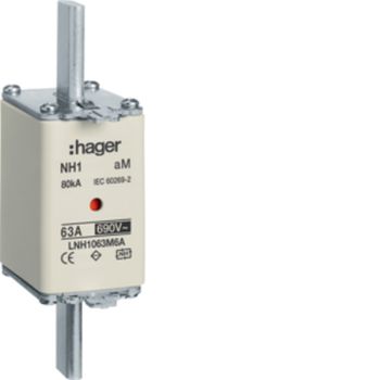 Hager LNH1063M6A NH1 aM 690V 63A K-Melder NH-Sicherungseinsatz (LNH1063M6A)