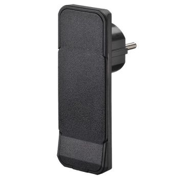 Bachmann Flat Plug schwarz ohne Leitung Flachstecker SCHUKO (933.001)