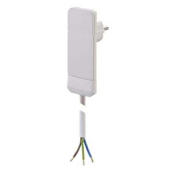 Bachmann Flat Plug weiss mit Leitung Flachstecker SCHUKO (933.004)
