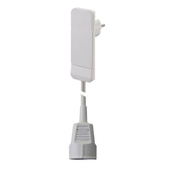 Bachmann Flat Plug weiss mit 1,5m-Leitung Flachstecker SCHUKO (933.006)