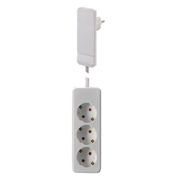 Bachmann Flat Plug weiss mit 1,6m-Leitung Flachstecker SCHUKO (933.007)