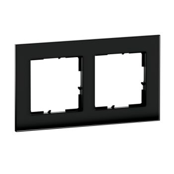 Legrand SEANO Natura 2-f.Black Smoked Glass Rahmen (766112)