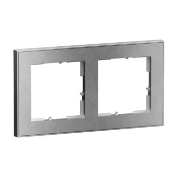 Legrand SEANO+2-f.m.Brushed Steel Rahmen (765392)