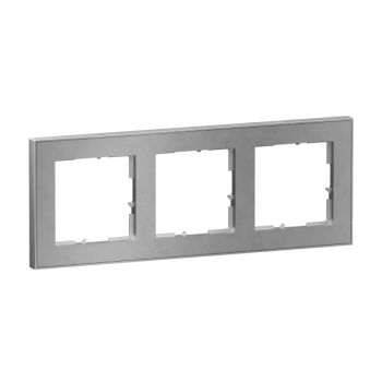 Legrand SEANO+3-f.m.Brushed Steel Rahmen (765393)