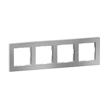 Legrand SEANO+4-f.m.Brushed Steel Rahmen (765394)