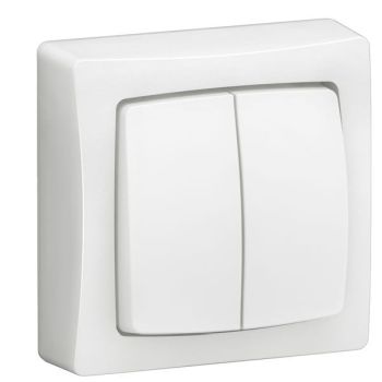 Legrand OTEO Doppelwechselsch oder -Aufputz Weiß Universalgerät (086020L)