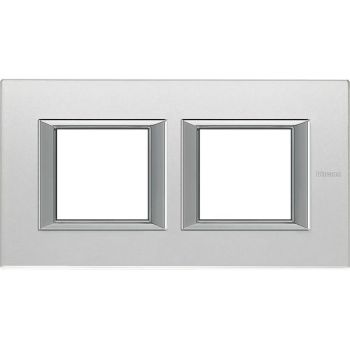 Bticino 2fach Horizontal Glas Spiegeln Rahmen (HA4802M2HVSA)