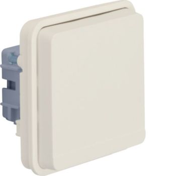 Hager mit Klappdeckel W.1 IP55 polarweiß Steckdosen-Einsatz SCHUKO (WNA140B)