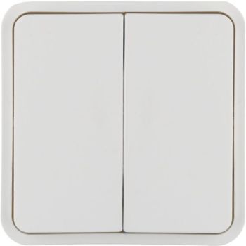 Hager 2f. für Taster BA AP W.1 IP55 polarweiß Wippe (WNT944B)