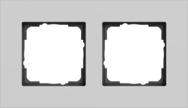 Gira 0212405,Abdeckrahmen 2f Gira Esprit Alum.Grau m(lack.)