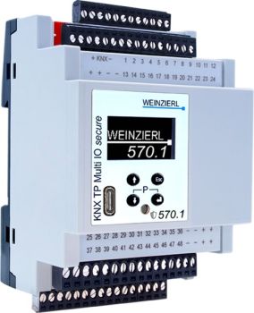 WEINZIERL KNX 570.1 secure Ein-/Ausgang 48-fach Ein-/Ausgangsmodul Multi IO TP (543690)