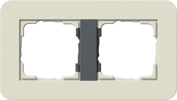 Gira 0212427,Abdeckrahmen 2f Gira E3 Sand/Anthrazit