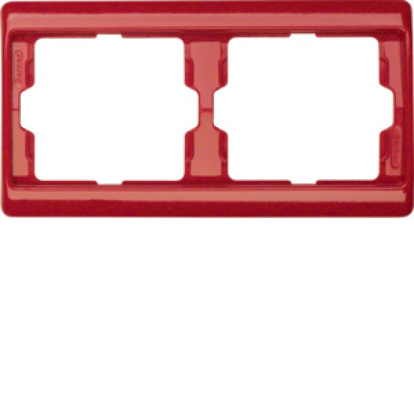 Berker 13630062, Rahmen 2fach waag Arsys rot glänzend