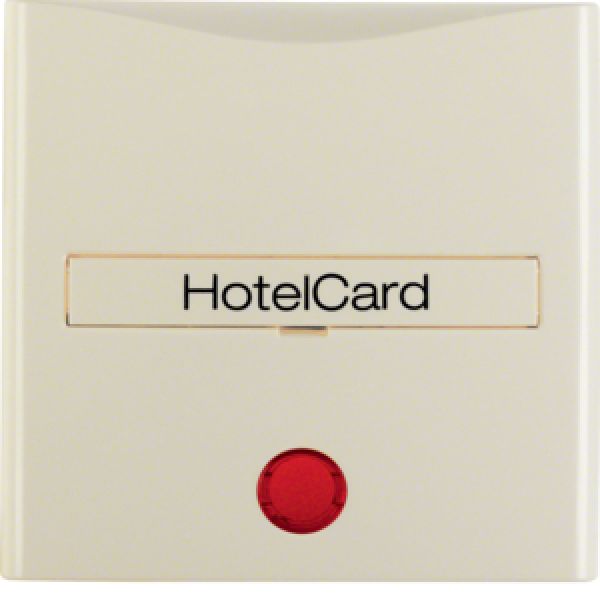 Berker 16408982, Hotelcards m Druck u rot Linse S.1 weiß