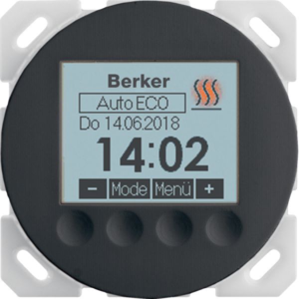 Berker 20462045, Temperaturregler Zeitgest., R.x schwarz