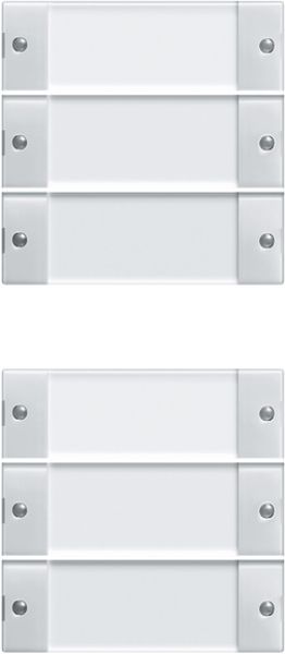 Gira 213603,Wippenset 6f (3+3) BSF System 55 Klar/Reinweiß