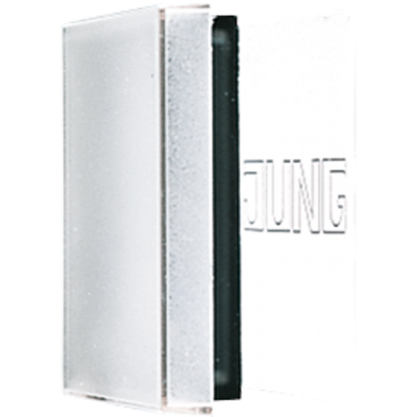 Jung A590NAGLPL, Plexihaube mit Einlage, mit Schriftfeld, Serie A, transparent Jung A590NAGLPL, Plexihaube mit Einlage, mit Schriftfeld, Serie A, transparent