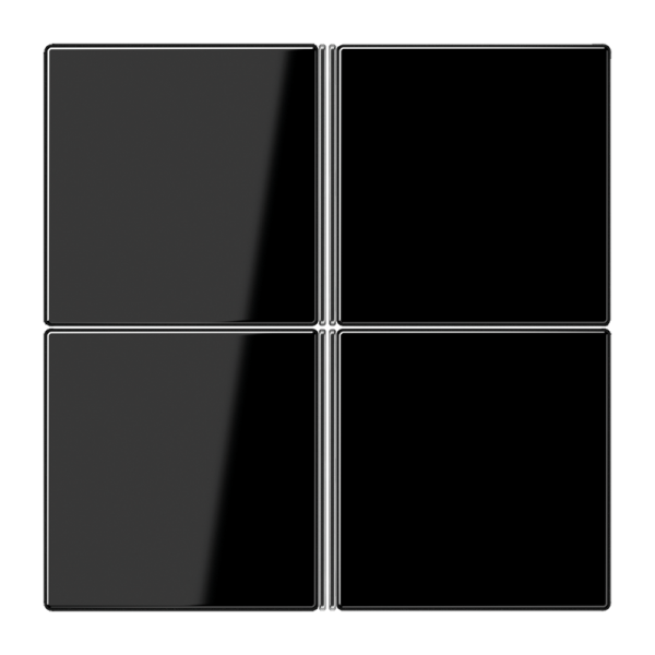 Jung LS404TSASW, Tastensatz 4fach, F40, Serie LS, schwarz