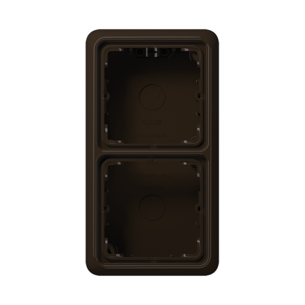 Jung CD582ABR, Aufputz-Kappe 2fach, Serie CD, braun