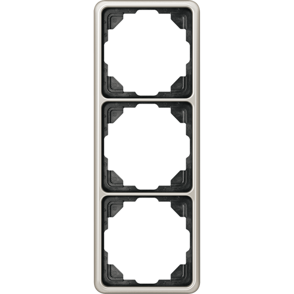 Jung CD583PT, Rahmen 3fach, senkrechte und waagerechte Montage, Aluminium eloxiert, CD 500, platin