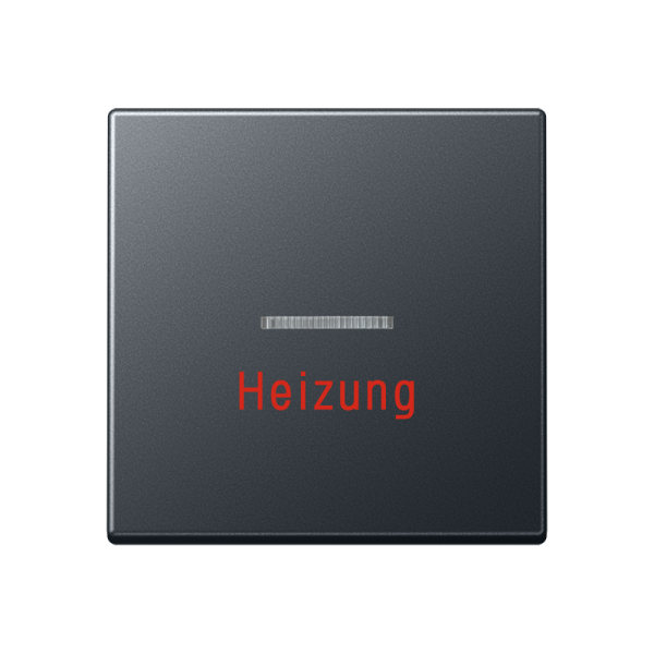 Jung A590BFHANM, Wippe 1fach mit Lichtleiter, Heizung, Thermoplast lackiert, Serie A, anthrazit matt