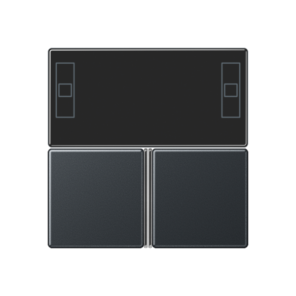 Jung A4093TSAANM, Tastensatz 3fach, F40 Raumcontroller, Serie A, anthrazit matt