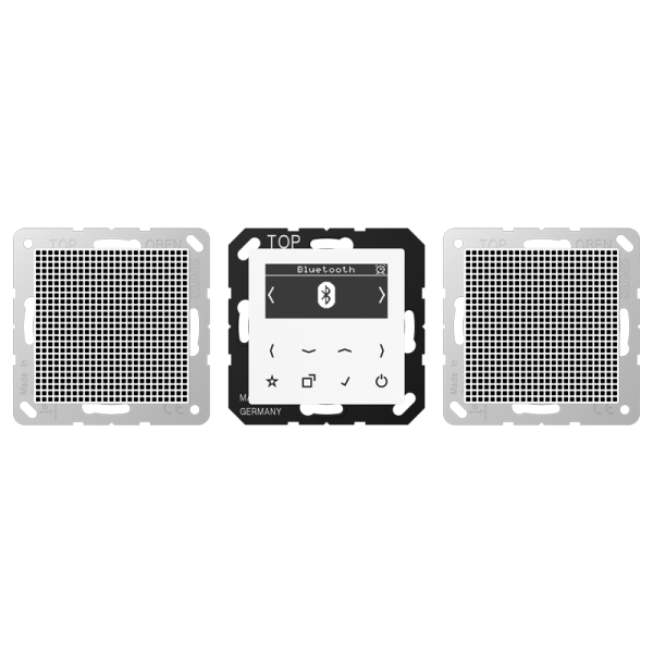 Jung DABA2BTWW, Smart Radio DAB+ Bluetooth, Set Stereo, Serie A, alpinweiß