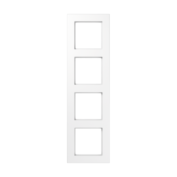 Jung A5584BFWW, Rahmen 4fach, senkrechte und waagerechte Montage, Thermoplast, A 550, alpinweiß Jung A5584BFWW, Rahmen 4fach, senkrechte und waagerechte Montage, Thermoplast, A 550, alpinweiß