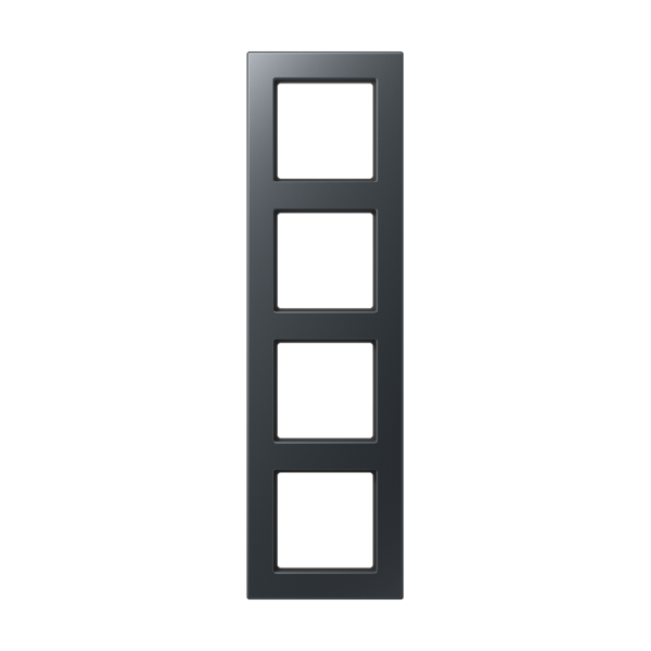 Jung A5584BFANM, Rahmen 4fach, senkrechte und waagerechte Montage, Thermoplast lackiert, A 550, anthrazit matt