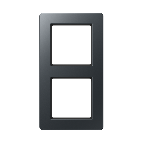 Jung AF582BFANM, Rahmen 2fach, senkrechte und waagerechte Montage, Thermoplast lackiert, A FLOW, anthrazit matt