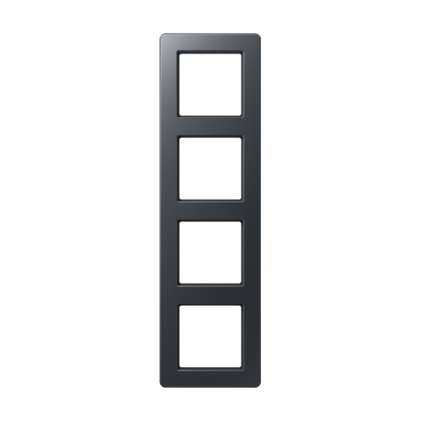Jung AF584BFANM, Rahmen 4fach, senkrechte und waagerechte Montage, Thermoplast lackiert, A FLOW, anthrazit matt