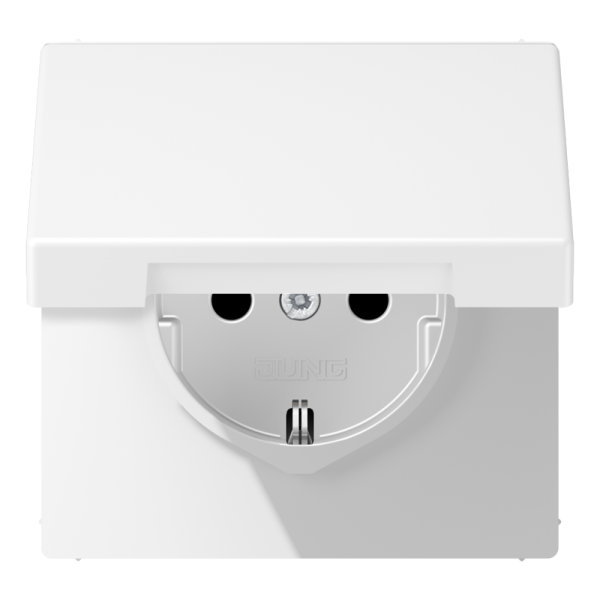 Jung LS1520BFKLWWM, SCHUKO Steckdose, 16 A 250 V ~, Klappdeckel, Thermoplast lackiert, Serie LS, schneeweiß matt Jung LS1520BFKLWWM, SCHUKO Steckdose, 16 A 250 V ~, Klappdeckel, Thermoplast lackiert, Serie LS, schneeweiß matt