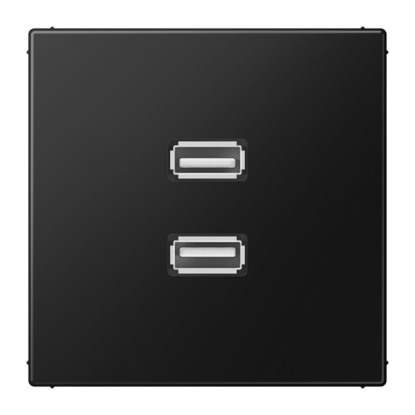 Jung MALS1153SWM, Multimedia-Anschlusssystem 2 x USB 2.0, Serie LS, graphitschwarz matt Jung MALS1153SWM, Multimedia-Anschlusssystem 2 x USB 2.0, Serie LS, graphitschwarz matt