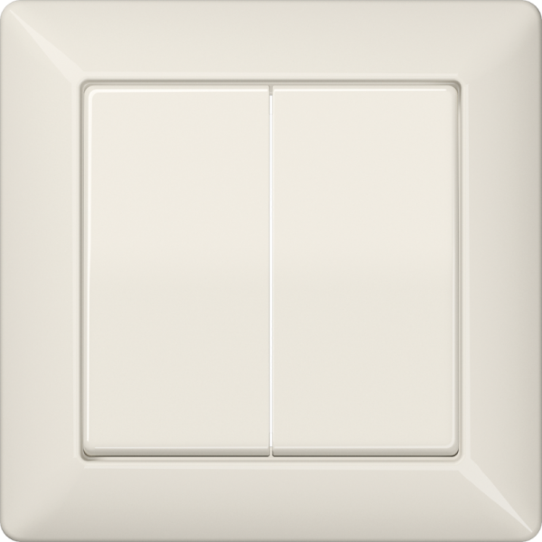 Jung AS590-5, Wippe 2fach, mit Rahmen, Duroplast, Serie AS, weiß