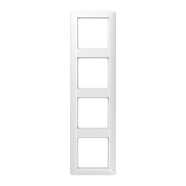 Jung AS584WW, Rahmen 4fach, senkrechte und waagerechte Montage, Duroplast, AS 500, alpinweiß