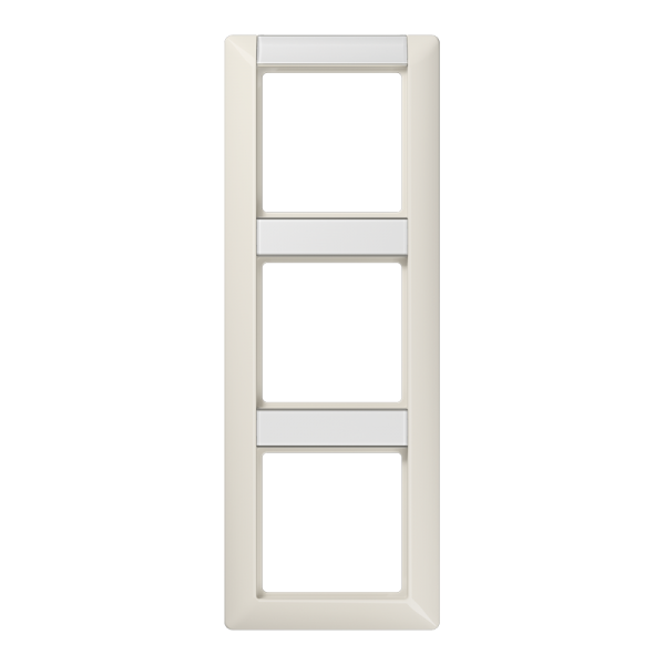 Jung AS583NA, Rahmen 3fach, mit Schriftfeld, senkrechte Montage, Duroplast, AS 500, weiß Jung AS583NA, Rahmen 3fach, mit Schriftfeld, senkrechte Montage, Duroplast, AS 500, weiß