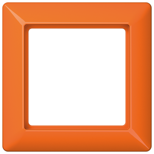 Jung AS581BFO, Rahmen 1fach, senkrechte und waagerechte Montage, Thermoplast, AS 500, orange (für ZSV)