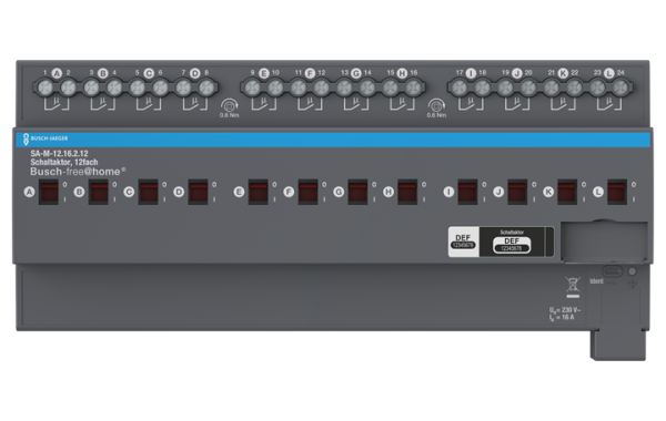 Busch Jaeger SA-M-12.16.2.12, Schaltaktor, 12fach 16 A, REG(2CDG510027R0021)