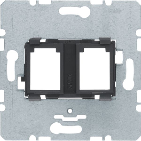 Berker 454202, Tragpl. m An 2fach f 3M Modular Jacks