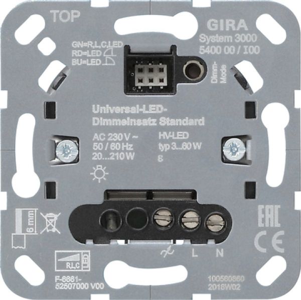 Gira 540000,S3000 Uni-LED-Dimmeins. Standard Einsatz