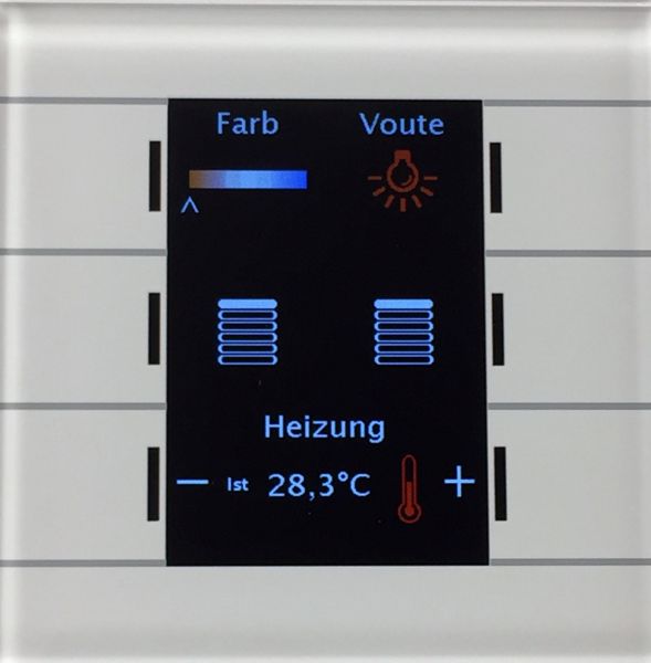 MDT BE-GT2TW.02,Glastaster II Smart mit Farbdisplay und Temperatursensor, Weiß