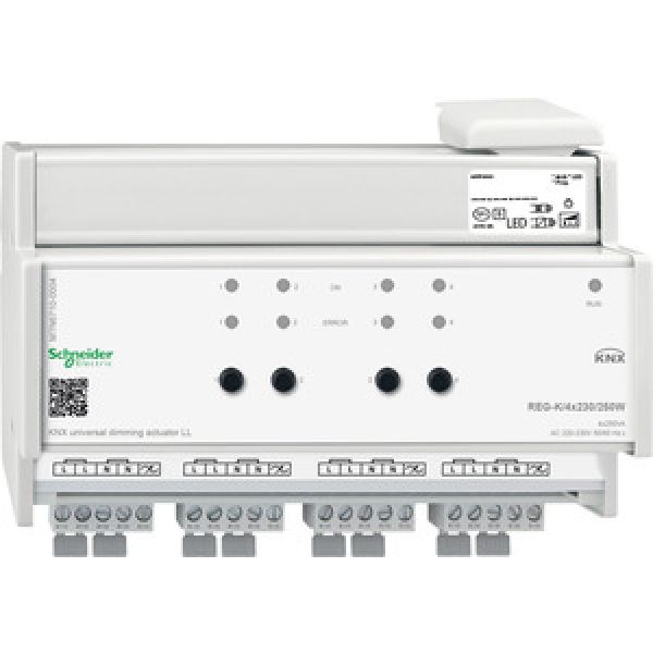 Schneider MTN6710-0004,KNX Universal-Dimmaktor LL REG-K/4x230/250 W, lichtgrau