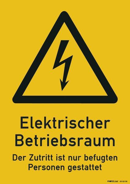 Protec PWSEB (210x297mm) Warnschild Elektr. Betriebsraum,(05102159)